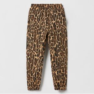 Zara Kids leopard joggers size 11-12